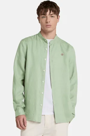 Timberland Camicia con Colletto alla Coreana in Lino Mill Brook da Uomo in , Uomo