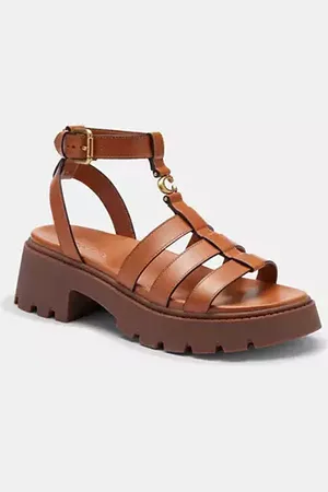 Coach Sandalo fisherman con plateau e C scolpita