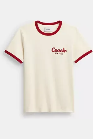 Coach Maglietta ringer Capodanno in cotone biologico