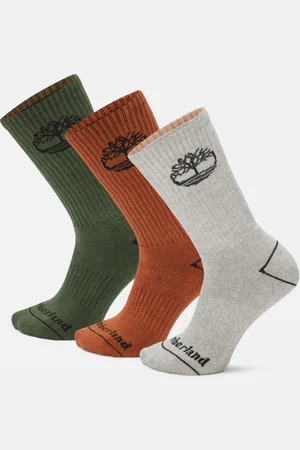 Timberland Tre Paia di Calzettoni con Logo ad Albero Bowden All Gender in scuro,