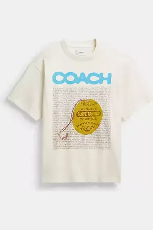 Coach Maglietta Con Grafica A Collage Taglio Comodo