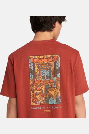 Timberland All Gender T-shirt con Grafica "Boot Lab" sul Retro Effetto Lavato in , Uomo