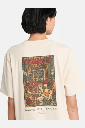 Timberland All Gender T-shirt con Grafica "Boot Lab" sul Retro Effetto Lavato in tessuto non tinto, Uomo