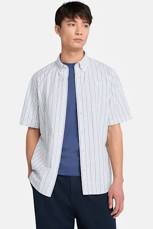 Timberland Camicia a Maniche Corte a Righe da Uomo in , Uomo