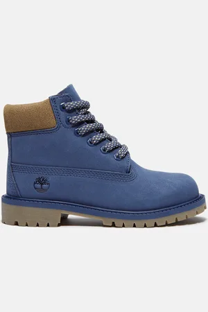 Scarpe Da Barca Gallucci Per Bambini - In Pelle Blu Scuro, Chiusura A Velcro, Comode E Leggere