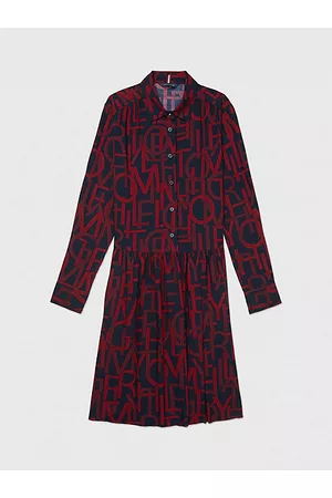Tommy Hilfiger Donna Vestiti con bottoni davanti - Abito Adaptive con fit a campana