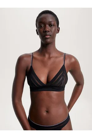 Calvin Klein Reggiseno a Triangolo Donna Triangle Unlined Non Foderato,  Nero (Black), XS : : Moda