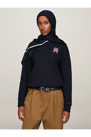 Tommy Hilfiger felpa donna bianca monogram modern regular fit