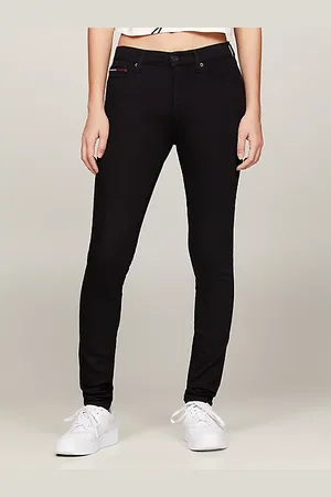 Tommy Hilfiger Jeans Nora skinny fit a vita media neri