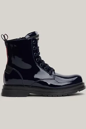 Tommy Hilfiger Stivaletti stringati con finitura verniciata