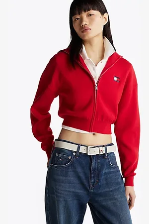 Tommy Hilfiger Cardigan relaxed fit con zip e logo