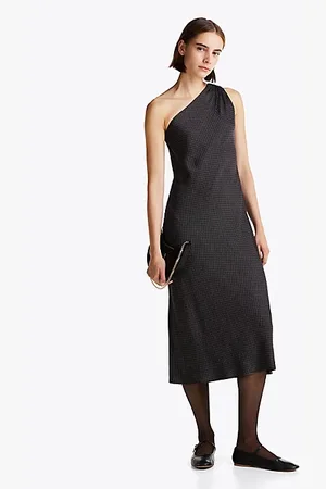 Tommy Hilfiger Vestito midi monospalla in raso