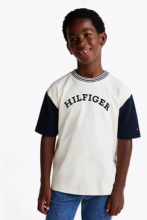 Tommy Hilfiger T-shirt Hilfiger Monotype con logo floccato