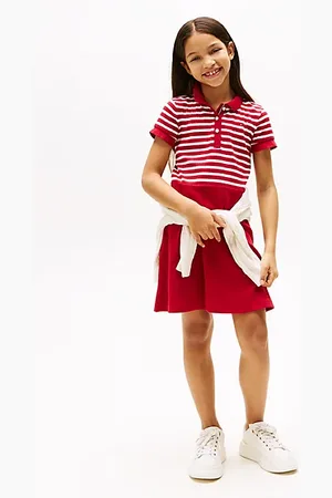 Tommy Hilfiger Vestito skater a polo con motivo a righe