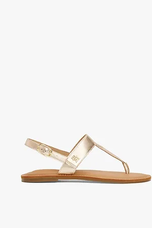 Tommy Hilfiger Sandali in pelle metallizzata