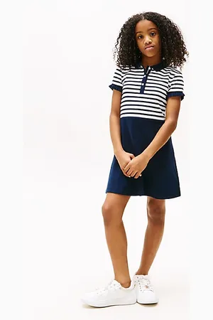 Tommy Hilfiger Vestito skater a polo con motivo a righe