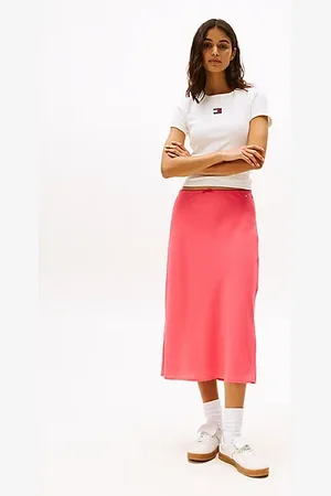 Tommy Hilfiger Gonna midi con finiture decorative