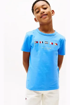 Tommy Hilfiger T-shirt con bandiere ricamate