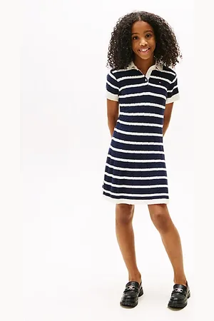 Tommy Hilfiger Vestito polo in maglia a righe
