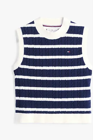 Tommy Hilfiger Pullover smanicato in maglia intrecciata