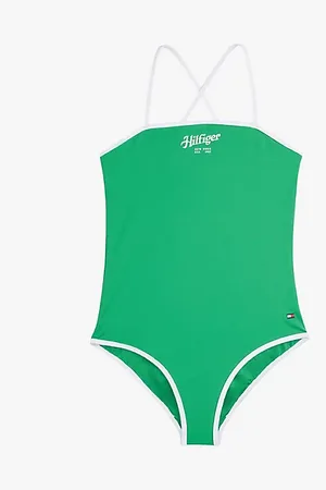 Tommy Hilfiger Costume intero con logo e spalline incrociate