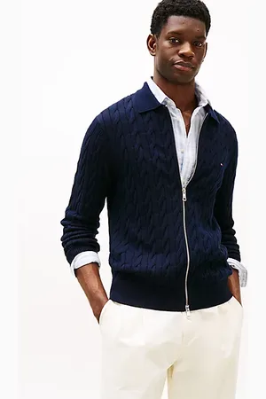 Tommy Hilfiger Cardigan in maglia intrecciata con zip