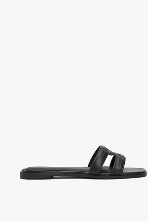 Tommy Hilfiger Mule in pelle con monogramma TH