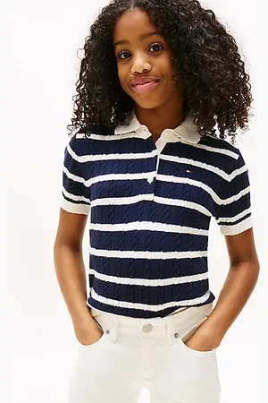Tommy Hilfiger Polo a maniche corte in maglia intrecciata