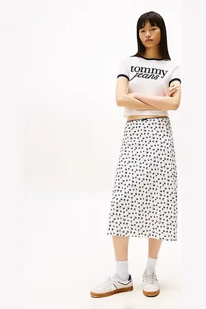 Tommy Hilfiger Gonna midi con finiture decorative