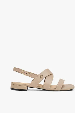 Tommy Hilfiger Sandali in pelle con monogramma TH