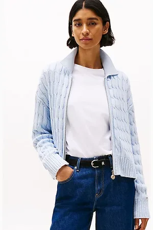 Tommy Hilfiger Cardigan squadrato in maglia intrecciata