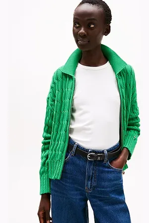 Tommy Hilfiger Cardigan squadrato in maglia intrecciata