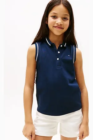 Tommy Hilfiger Polo senza maniche con profili a contrasto