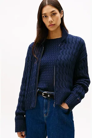 Tommy Hilfiger Cardigan squadrato in maglia intrecciata