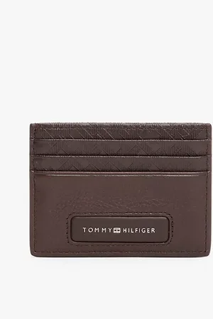 Tommy Hilfiger Porta carte di credito TH Monogram in pelle