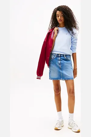 Tommy Hilfiger Minigonna Mom sbiadita in denim