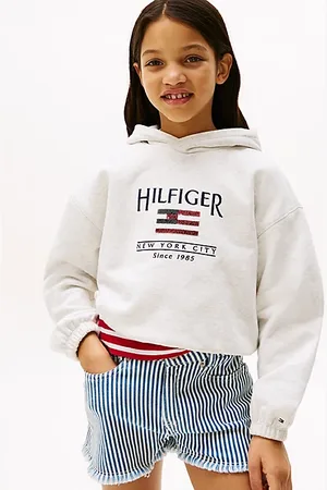 Tommy Hilfiger Felpa relaxed fit con logo in paillettes