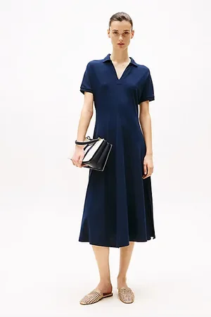 Tommy Hilfiger Vestito polo midi a campana