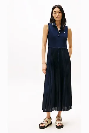 Tommy Hilfiger Vestito polo lungo con gonna plissettata