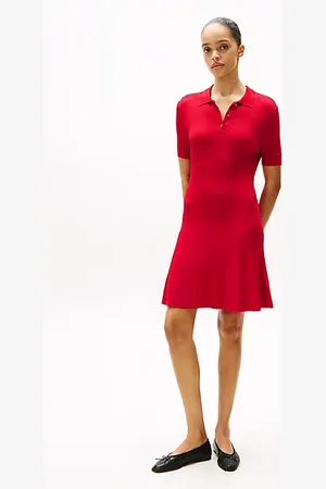 Tommy Hilfiger Vestito polo corto a coste