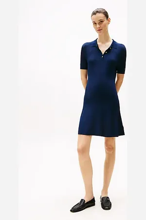 Tommy Hilfiger Vestito polo corto a coste