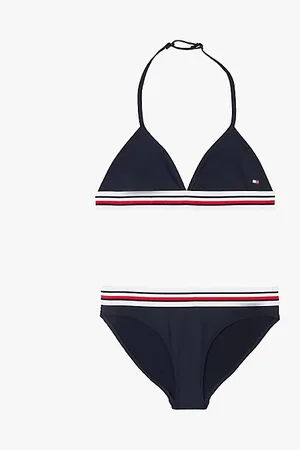 Tommy Hilfiger Completo bikini Global Stripe a triangolo