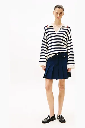 Tommy Hilfiger Minigonna a pieghe con bottoni dorati