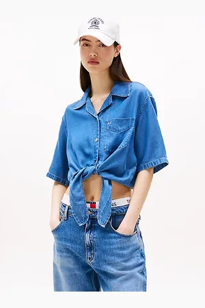 Tommy Hilfiger Camicia a maniche corte con nodo in vita
