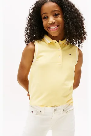 Tommy Hilfiger Polo senza maniche con profili a contrasto