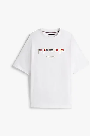 Tommy Hilfiger T-shirt Plus con bandiere ricamate