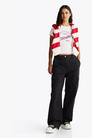 Tommy Hilfiger Pantaloni cargo Mia relaxed fit a vita media