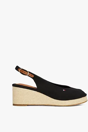 Tommy Hilfiger Sandali espadrillas in tela con plateau