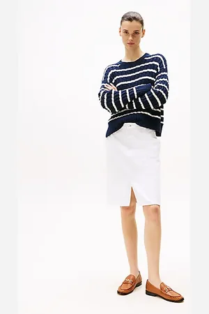 Tommy Hilfiger Gonna midi bianca in denim