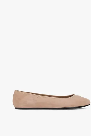 Tommy Hilfiger Ballerine in camoscio con monogramma TH